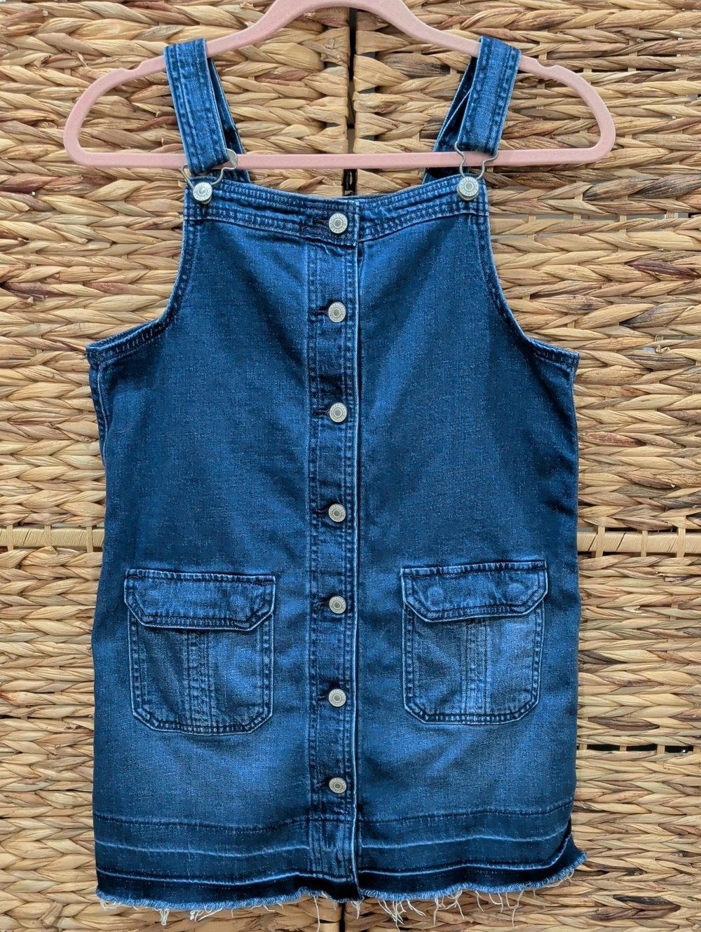 American Eagle Outfitters Dark Blue Denim Overalls Dress Size Small